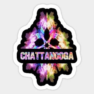 Chattanooga Tie Dye Watercolor Gift Souvenir Sticker